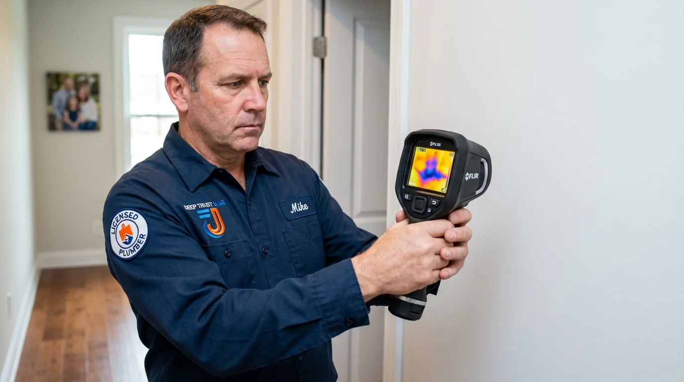 Thermal imaging leak detection by Johns Plumbing LLC in Willowbrook